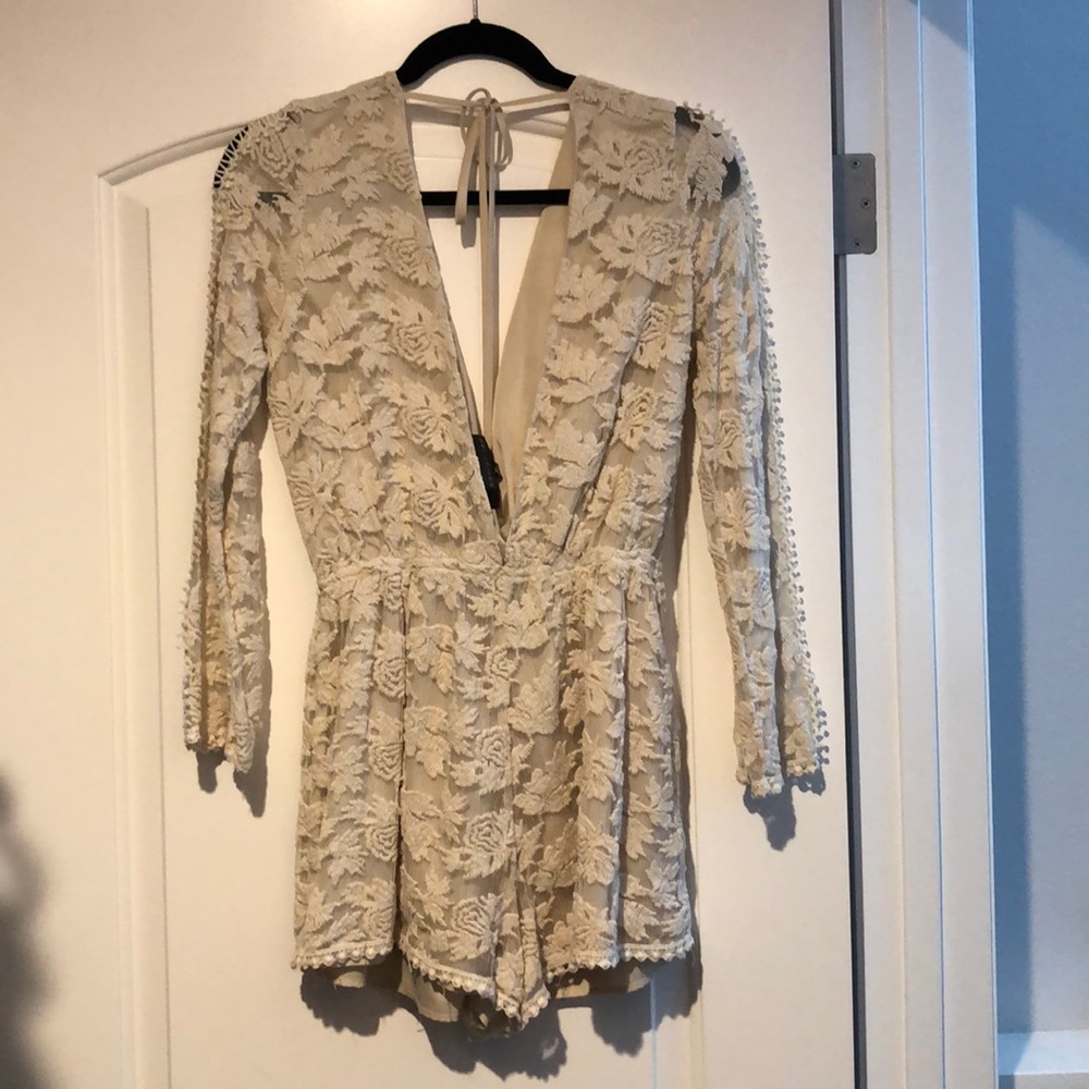 Beautiful lace festival romper, Adelyn Rae size M